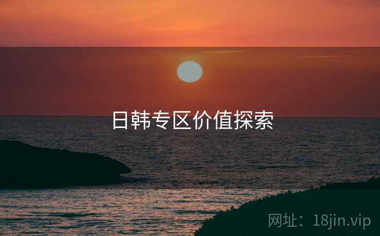 日韩专区价值探索