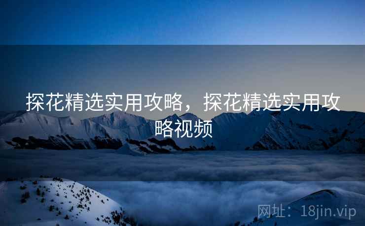 探花精选实用攻略，探花精选实用攻略视频