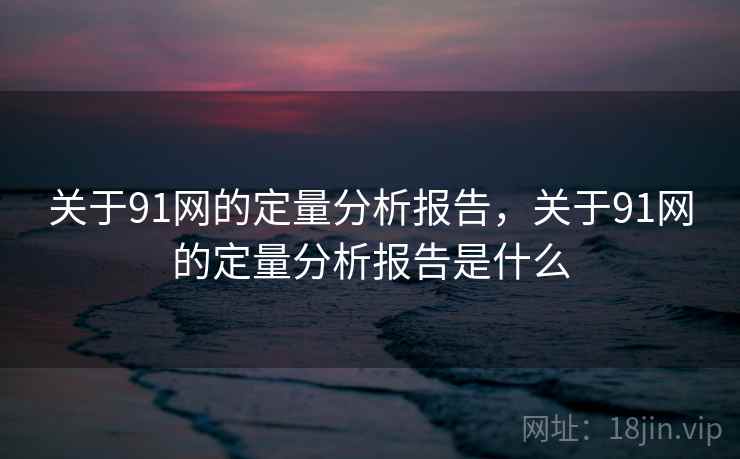 关于91网的定量分析报告,关于91网的定量分析报告是什么 关于91网的定量分析报告,关于91网的定量分析报告是什么