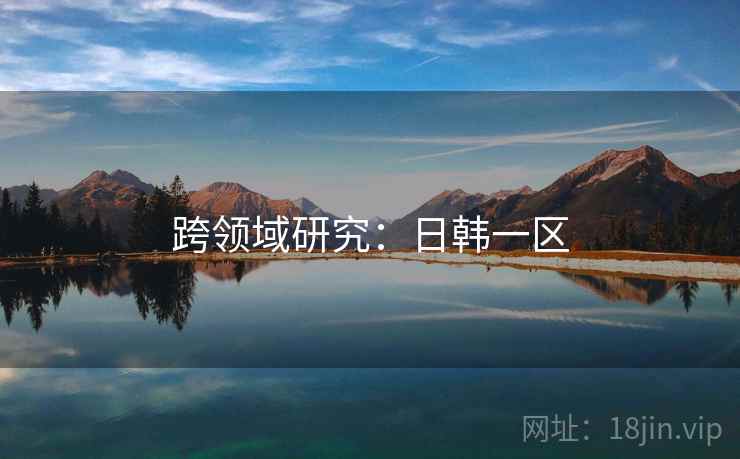 跨领域研究：日韩一区